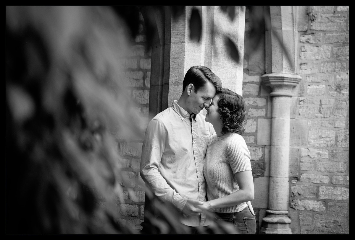 Couple engagement portraits at St Cross College Oxford