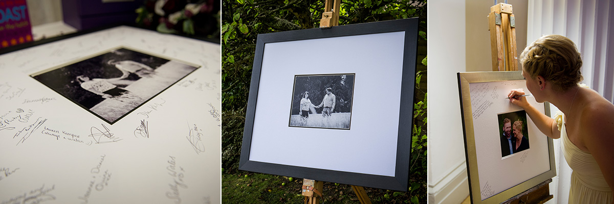 Guest signature frames for weddings by neil hanson photography
